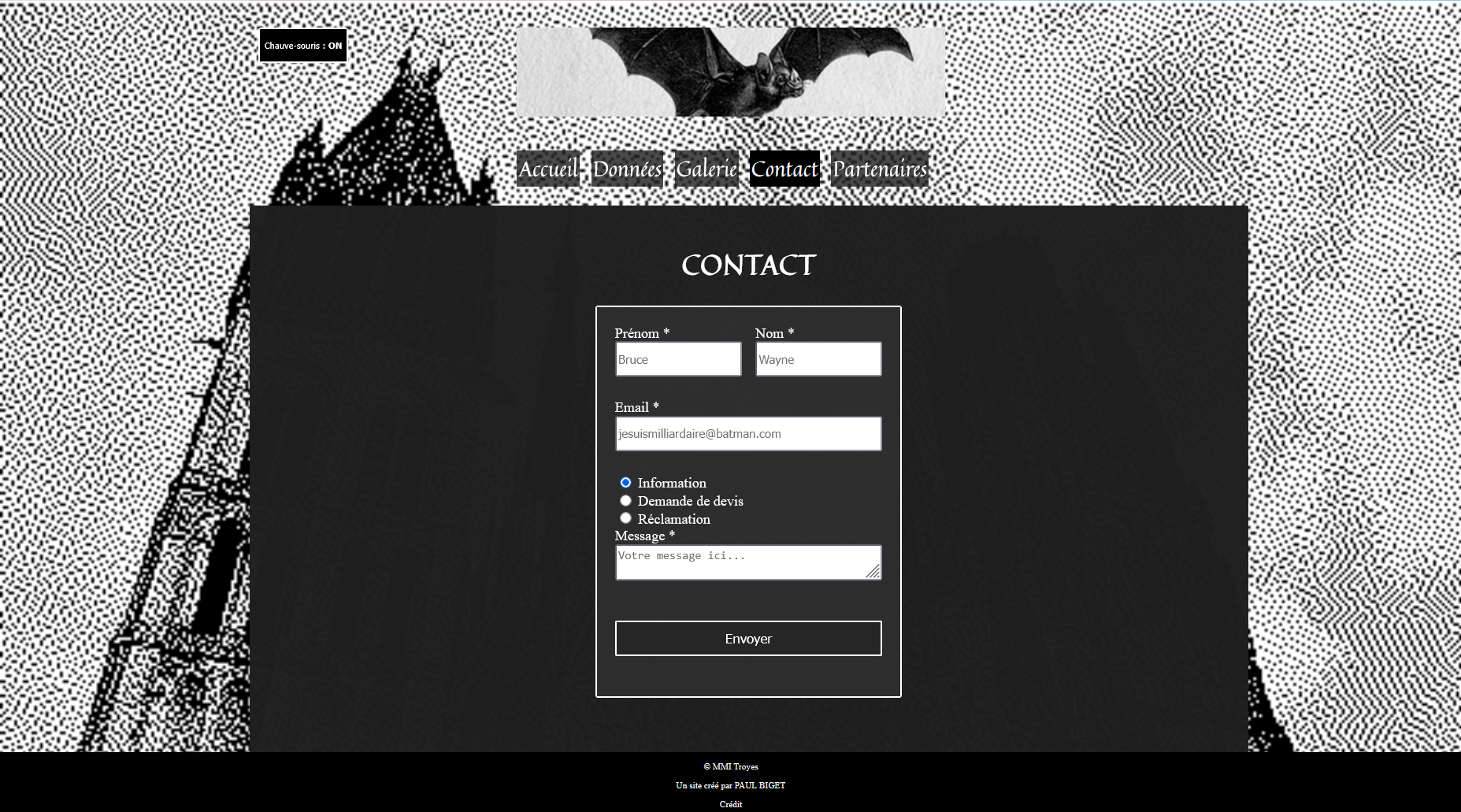 Formulaire de contact