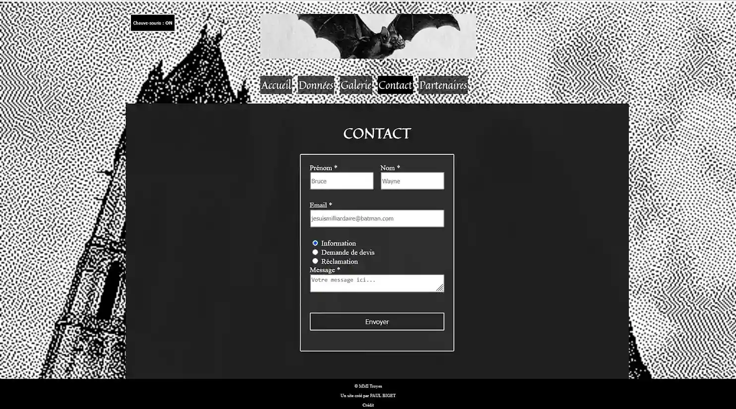 Formulaire de contact
